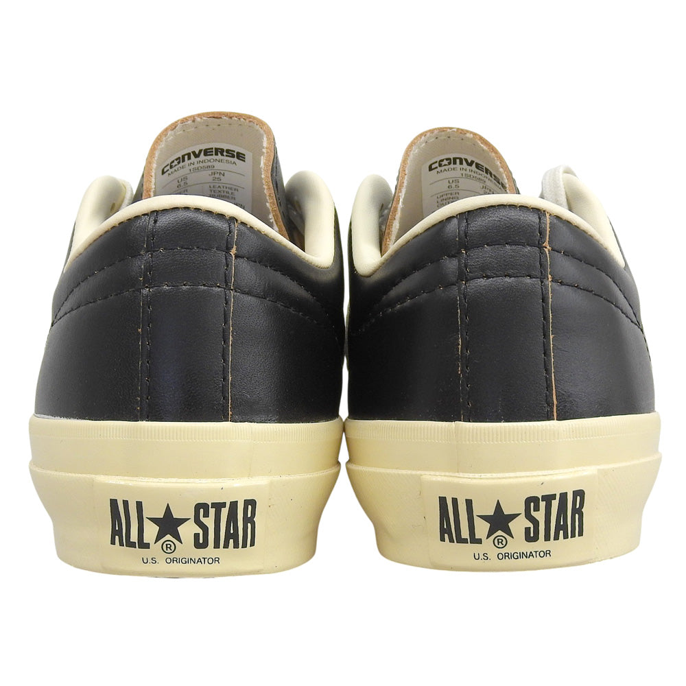 converse コンバース 新品同様 STAR&BARS US LEATHER ローカットスニーカー シューズ メンズ ブラック 25cm シューズ