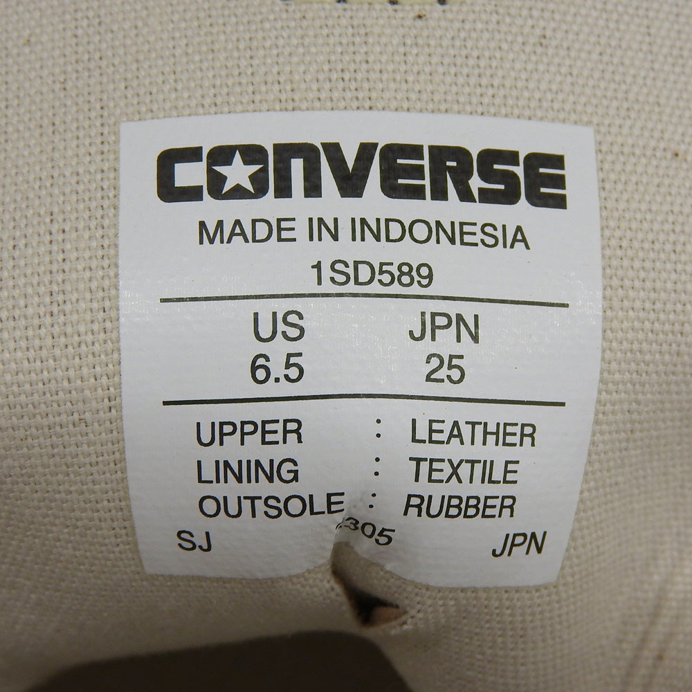 converse コンバース 新品同様 STAR&BARS US LEATHER ローカットスニーカー シューズ メンズ ブラック 25cm シューズ