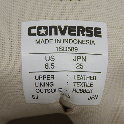 converse コンバース 新品同様 STAR&BARS US LEATHER ローカットスニーカー シューズ メンズ ブラック 25cm シューズ