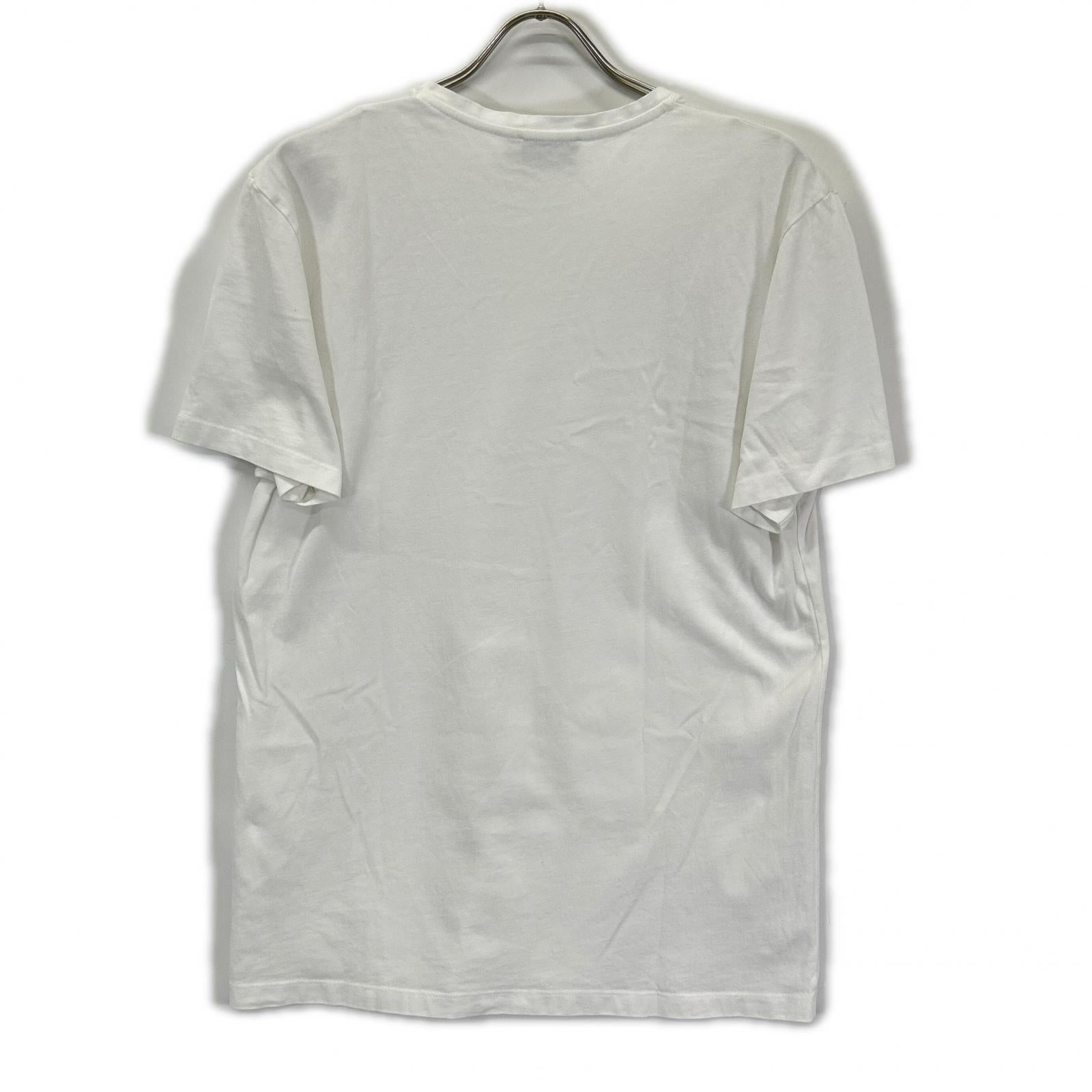 MAISON KITSUNE メゾンキツネ FW15M704 ホワイト トリコロールフォックス 胸ポケット付き半袖Tシャツ トップス