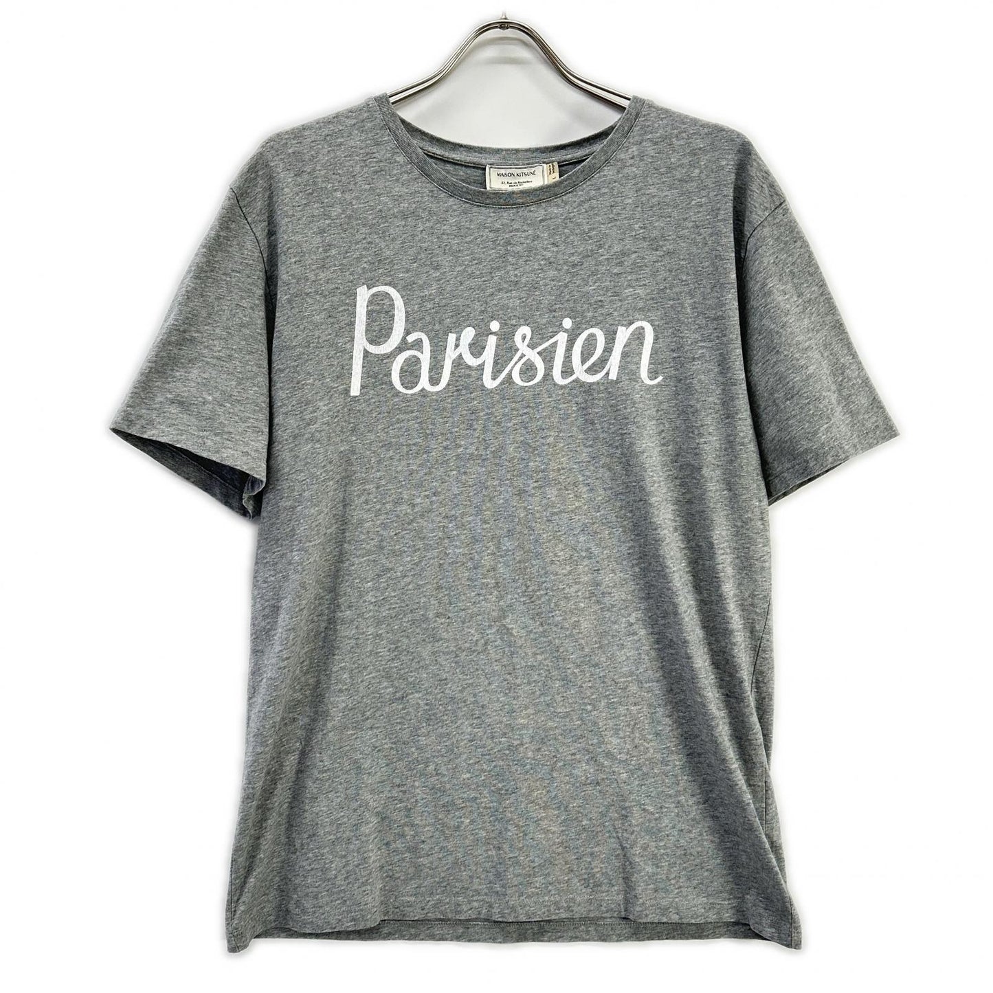 MAISON KITSUNE メゾンキツネ FW15U703 グレー Parisien 半袖Tシャツ トップス