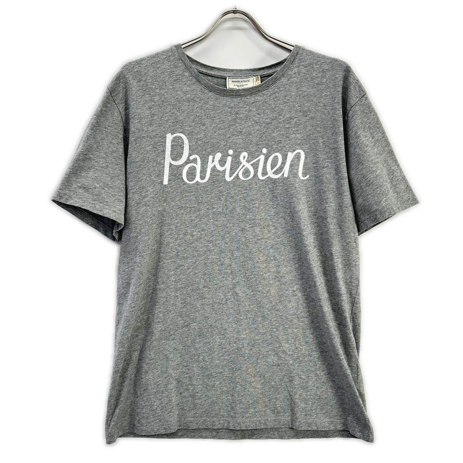 MAISON KITSUNE メゾンキツネ FW15U703 グレー Parisien 半袖Tシャツ トップス