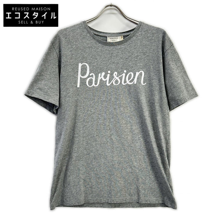 MAISON KITSUNE メゾンキツネ FW15U703 グレー Parisien 半袖Tシャツ トップス