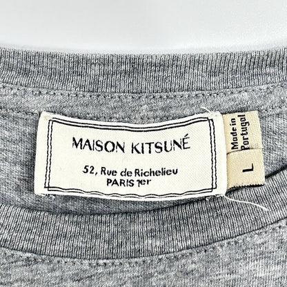 MAISON KITSUNE メゾンキツネ FW15U703 グレー Parisien 半袖Tシャツ トップス