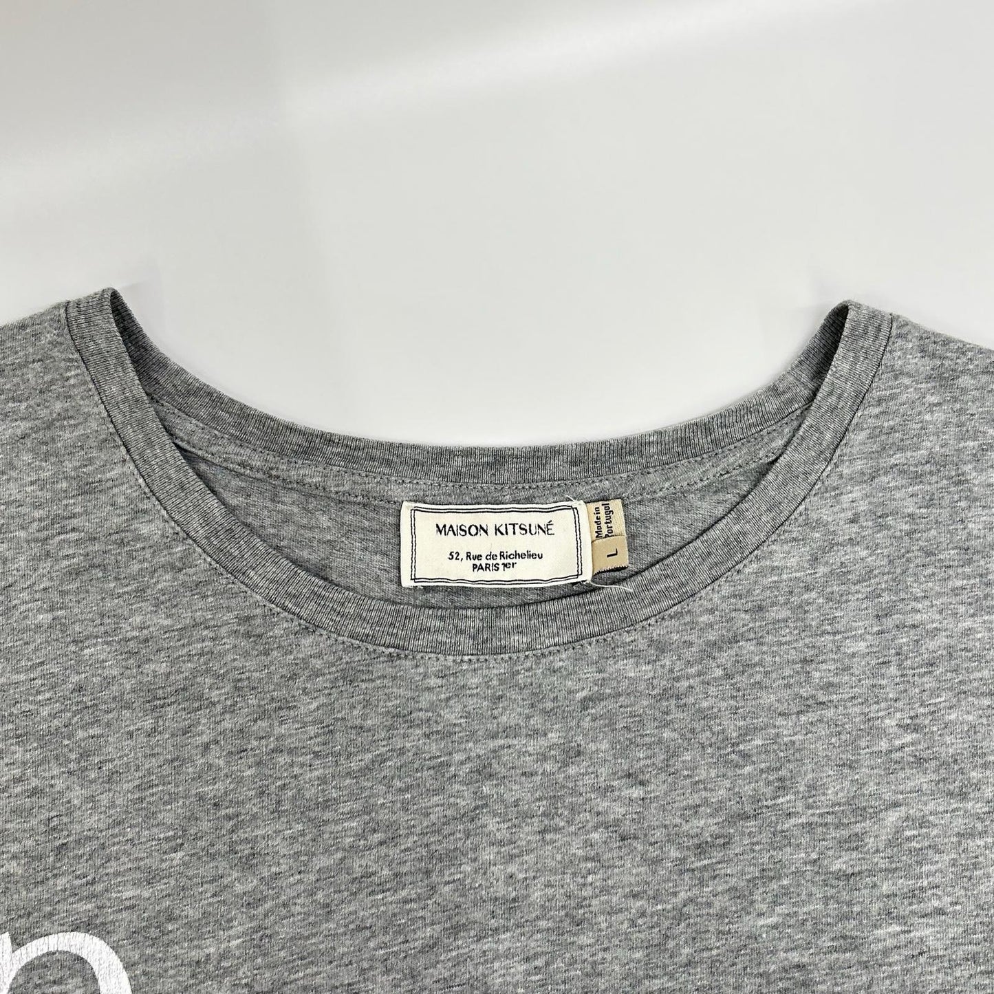 MAISON KITSUNE メゾンキツネ FW15U703 グレー Parisien 半袖Tシャツ トップス