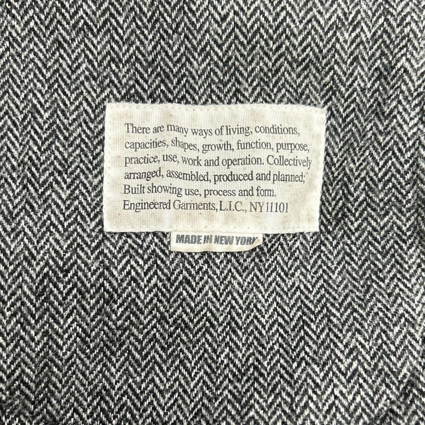 Engineered Garments エンジニアードガーメンツ 24AW グレー Smoking Jacket スモーキングヘリンボーンジャケット ジャケット