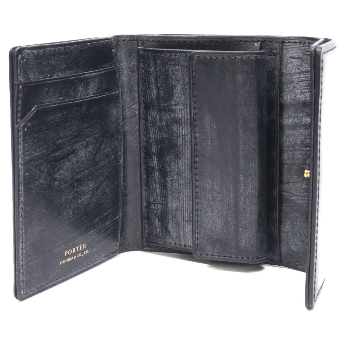 PORTER ポーター 【新品同様】185-02258 BILL BRIDLE WALLET ビル ブライドル ウォレット 三つ折り財布（小銭入れあり）