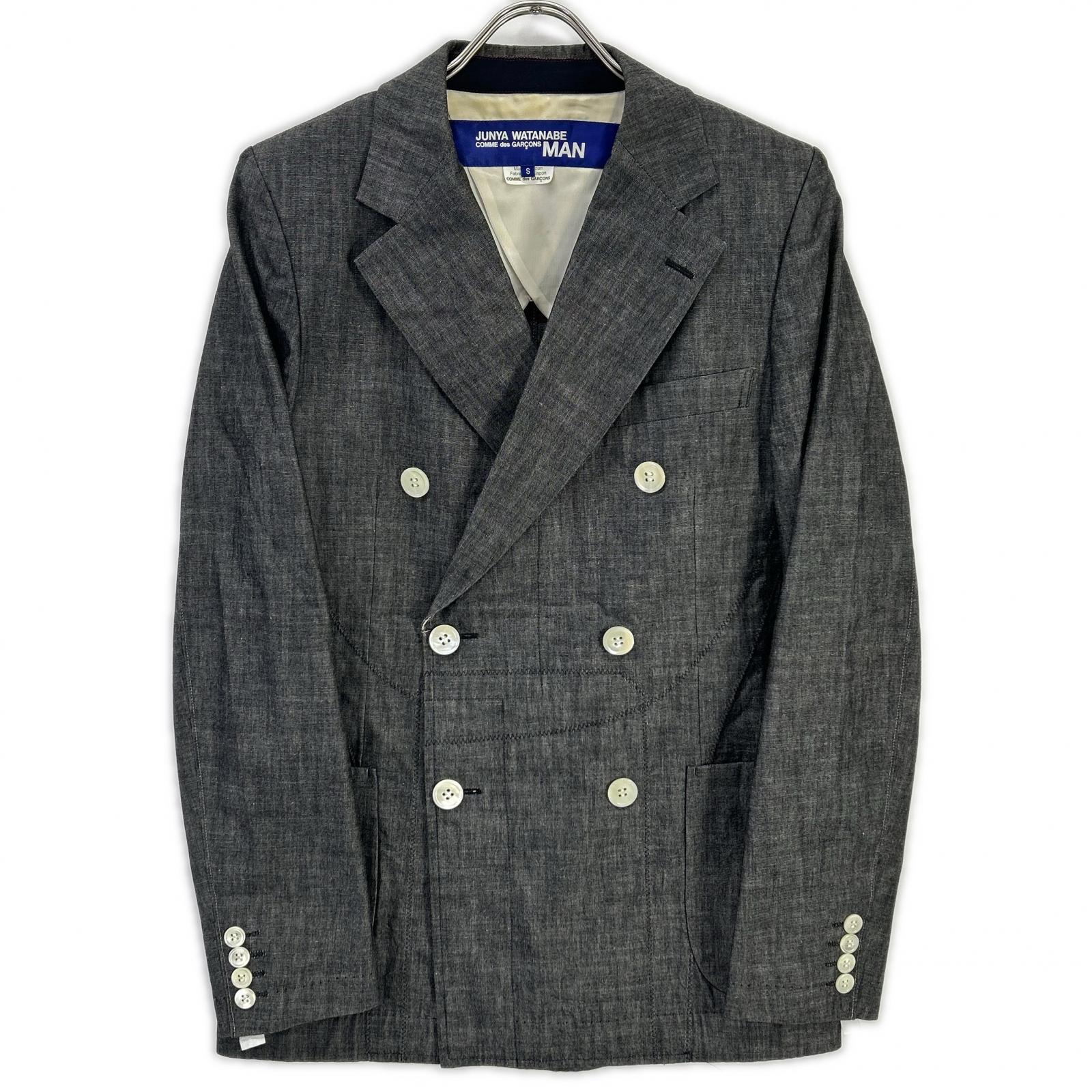 JUNYA WATANABE MAN ジュンヤワタナベマン 02年 WG-J050 グレー ダブルテーラードジャケット ジャケット