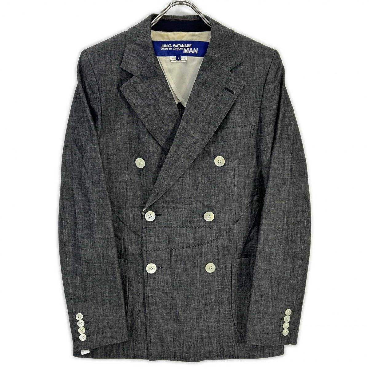 JUNYA WATANABE MAN ジュンヤワタナベマン 02年 WG-J050 グレー ダブルテーラードジャケット ジャケット