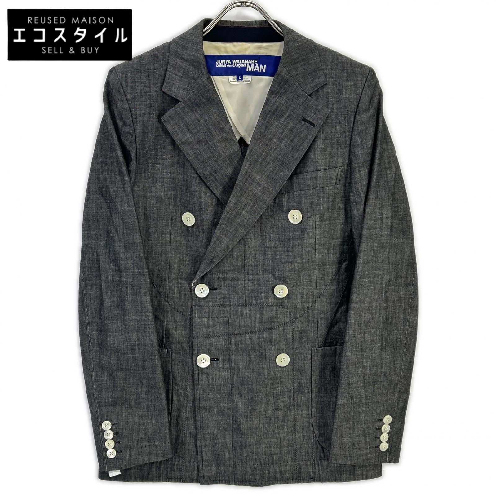 JUNYA WATANABE MAN ジュンヤワタナベマン 02年 WG-J050 グレー ダブルテーラードジャケット ジャケット