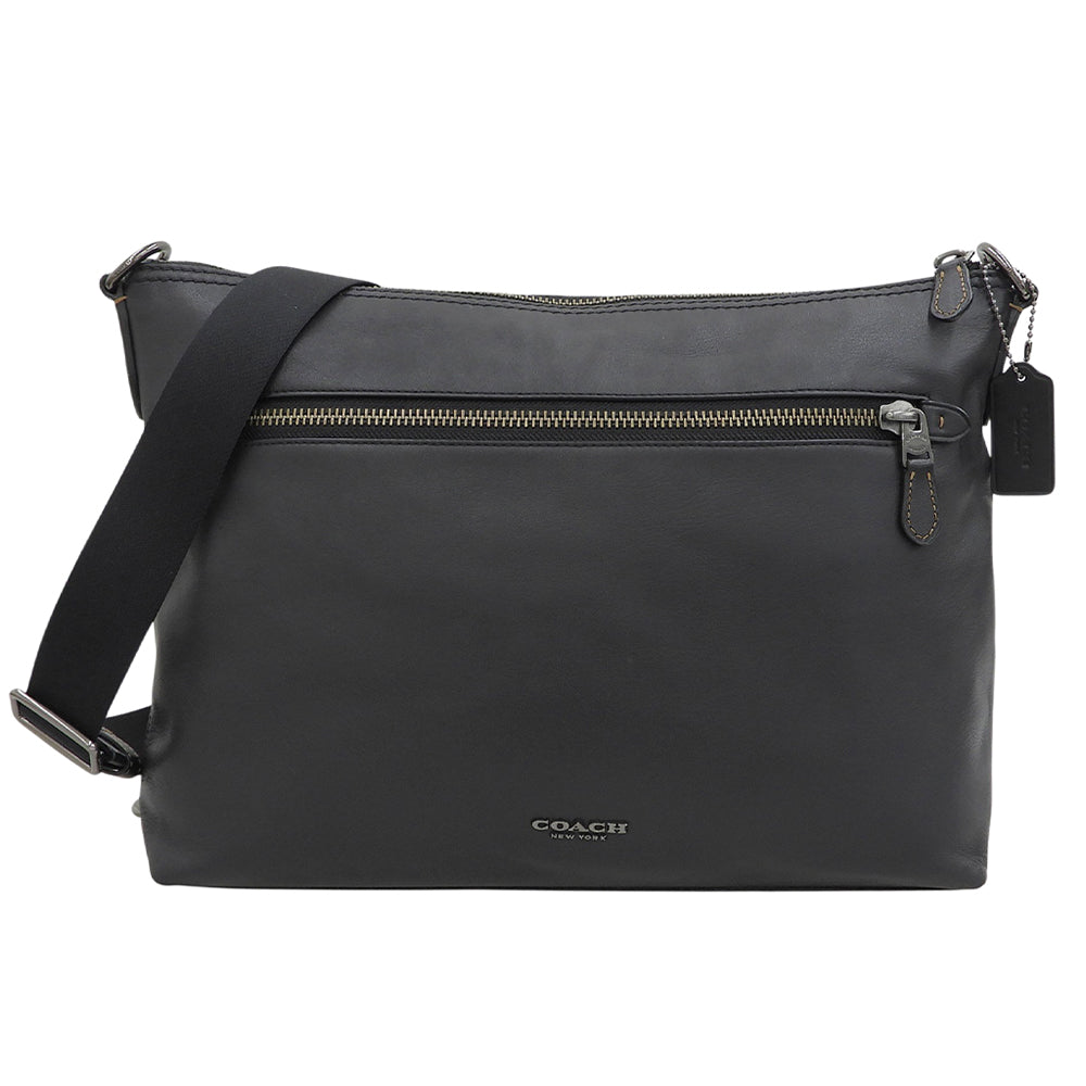 COACH コーチ 美品 グラハム レザー ショルダーバッグ メンズ ブラック F72511 ショルダーバッグ