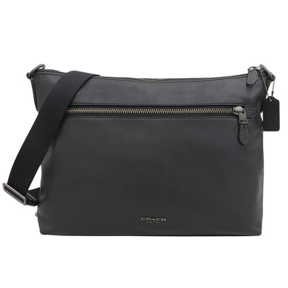 COACH コーチ 美品 グラハム レザー ショルダーバッグ メンズ ブラック F72511 ショルダーバッグ