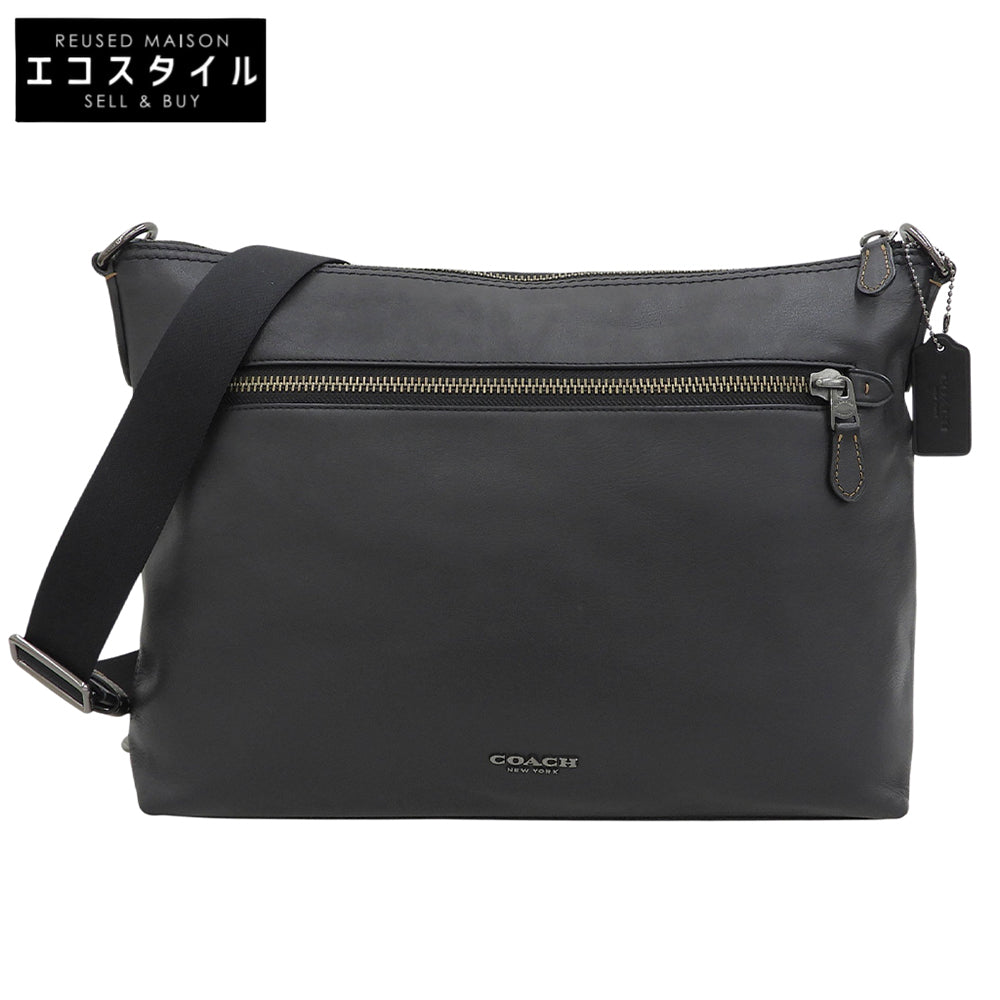 COACH コーチ 美品 グラハム レザー ショルダーバッグ メンズ ブラック F72511 ショルダーバッグ
