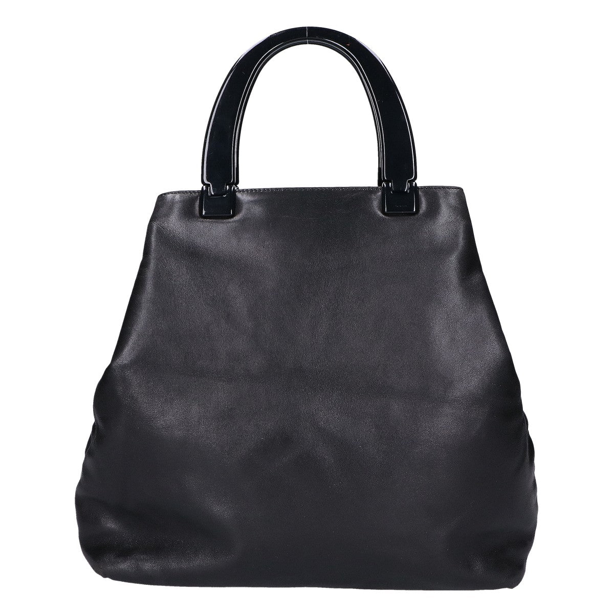 PRADA プラダ B8235 NAPPA プラスチックハンドル ナッパレザー ハンドバッグ