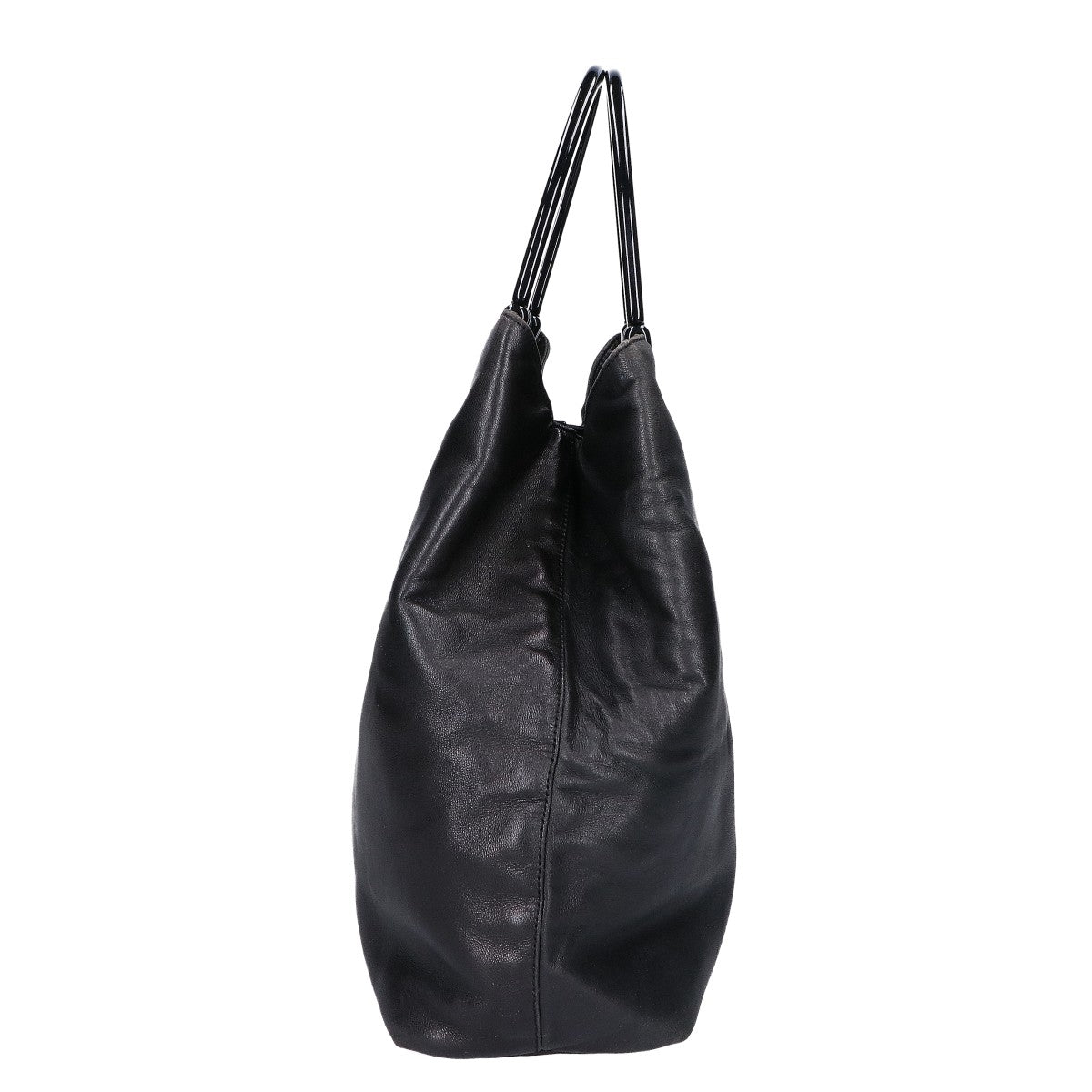 PRADA プラダ B8235 NAPPA プラスチックハンドル ナッパレザー ハンドバッグ