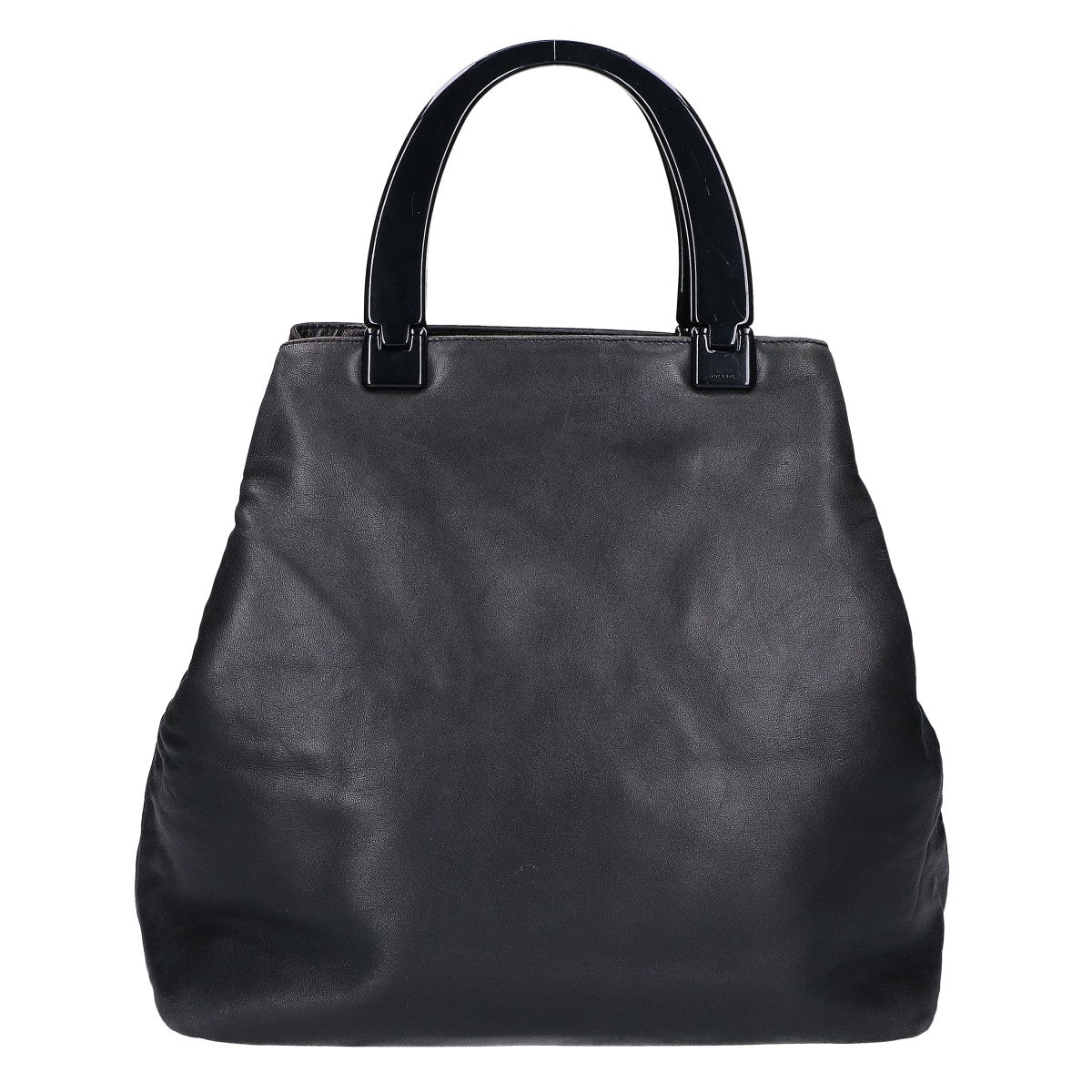 PRADA プラダ B8235 NAPPA プラスチックハンドル ナッパレザー ハンドバッグ