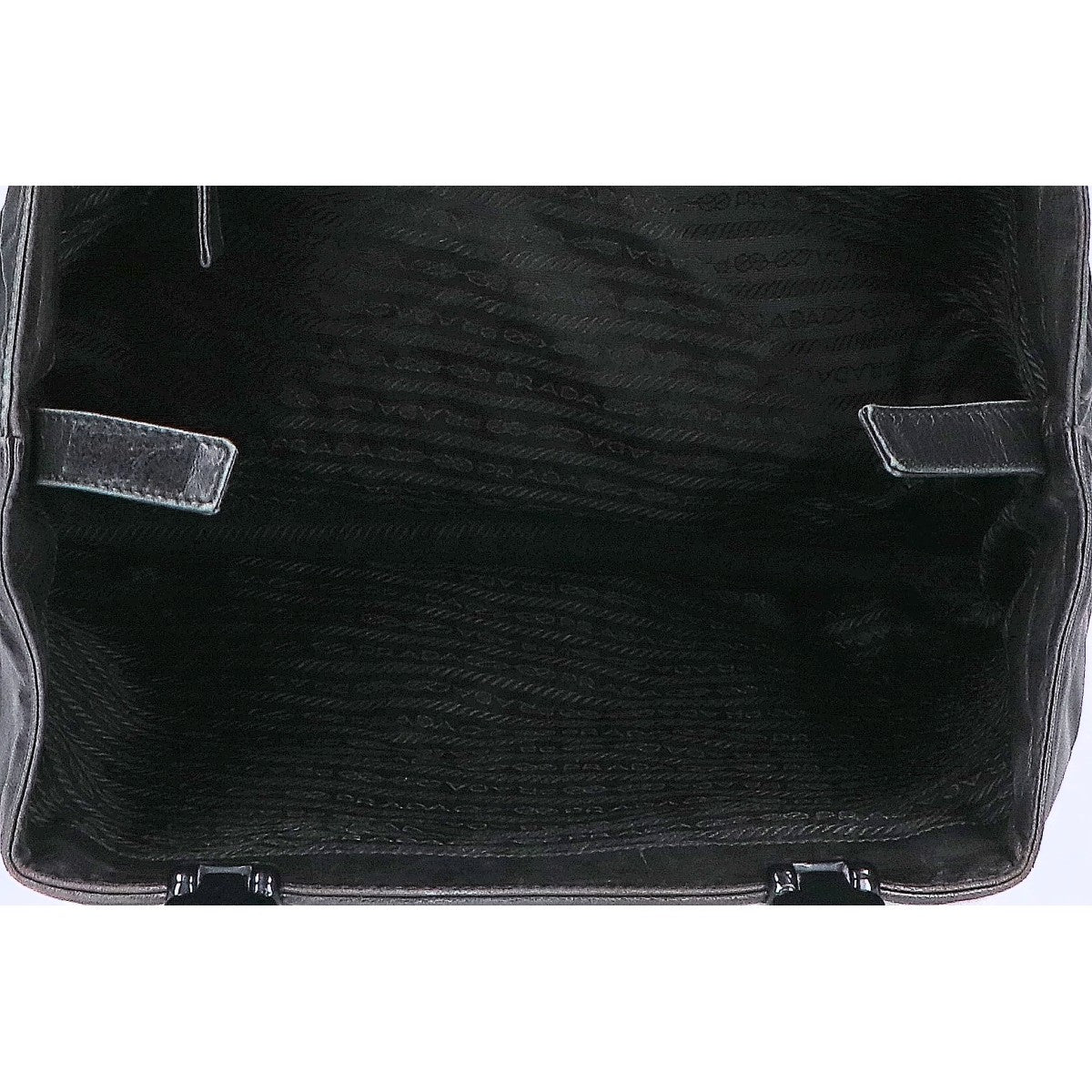 PRADA プラダ B8235 NAPPA プラスチックハンドル ナッパレザー ハンドバッグ