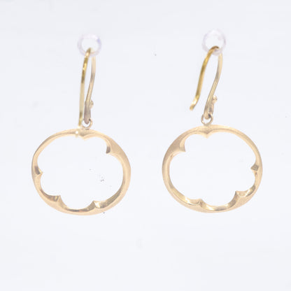 Shaesby シェイスビー K18 フラワーモチーフ サークル ピアス