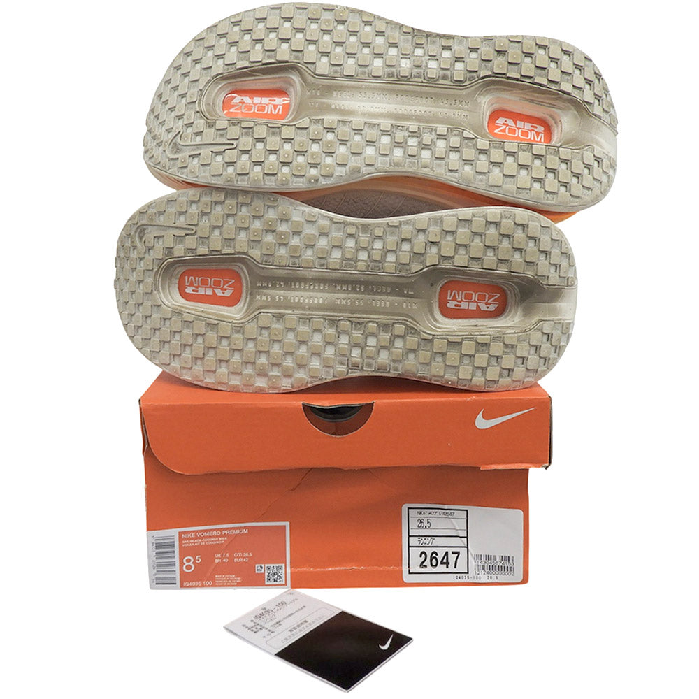 NIKE ナイキ Vomero Premium Sail/Coconut Milk/Total Orange シューズ メンズ ホワイト/オレンジ 26.5cm IQ4035-100 シューズ