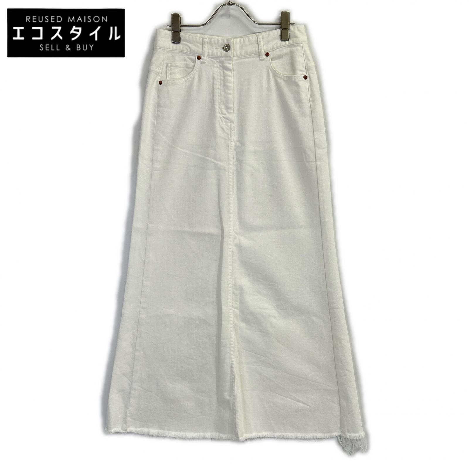 COCUCA White 6146-70-12011 Straight Skirt Skirt