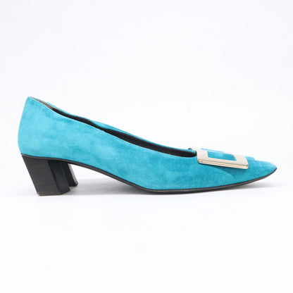 RogerVivier ロジェヴィヴィエ シルバーバックル スエード ヒールパンプス シューズ