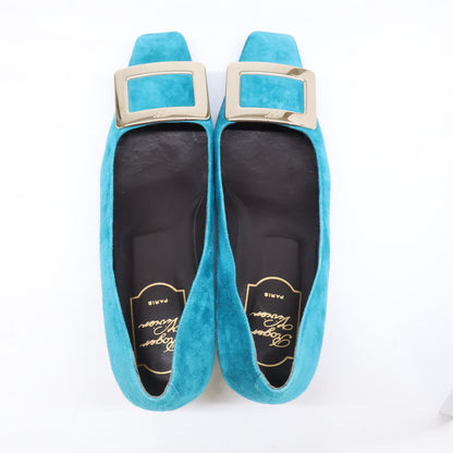 RogerVivier ロジェヴィヴィエ シルバーバックル スエード ヒールパンプス シューズ