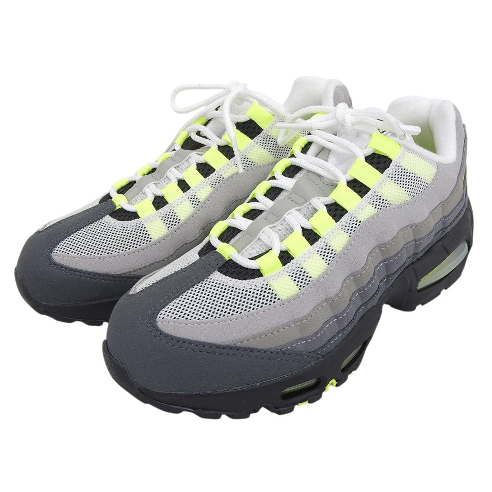 NIKE ナイキ 新品同様 Air Max 95 OG Big Bubbleスニーカー シューズ レディース ネオンイエロー 24cm IO0026-001 シューズ