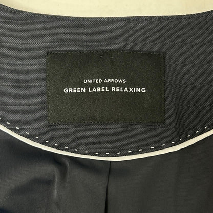 green label relaxing グリーンレーベルリラクシング ネイビー 洗濯可能 ノーカラージャケット パンツスーツ スーツ セットアップ
