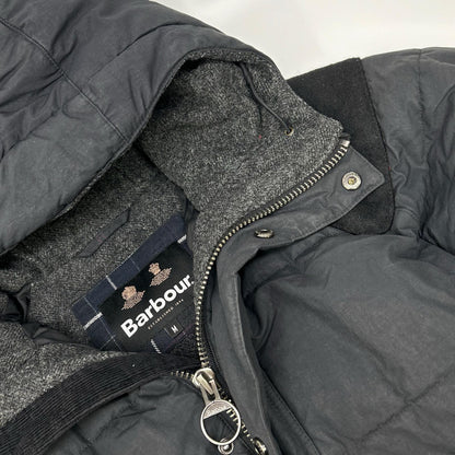 Barbour バブアー ブラック ファイバーダウンコート コート