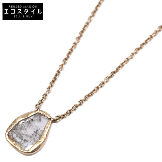 agete アガット 【美品】K10 スライスストーントップ ネックレス