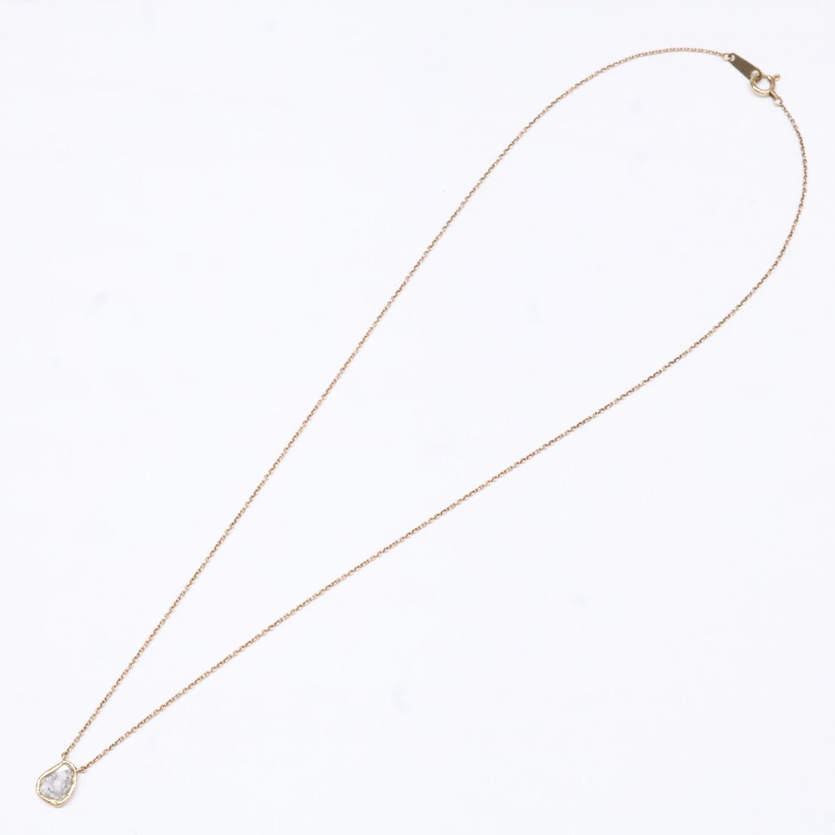 agete アガット 【美品】K10 スライスストーントップ ネックレス