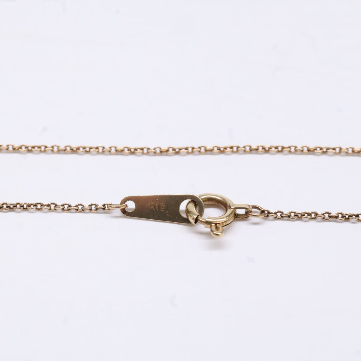 agete アガット 【美品】K10 スライスストーントップ ネックレス