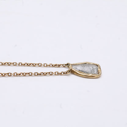 agete アガット 【美品】K10 スライスストーントップ ネックレス