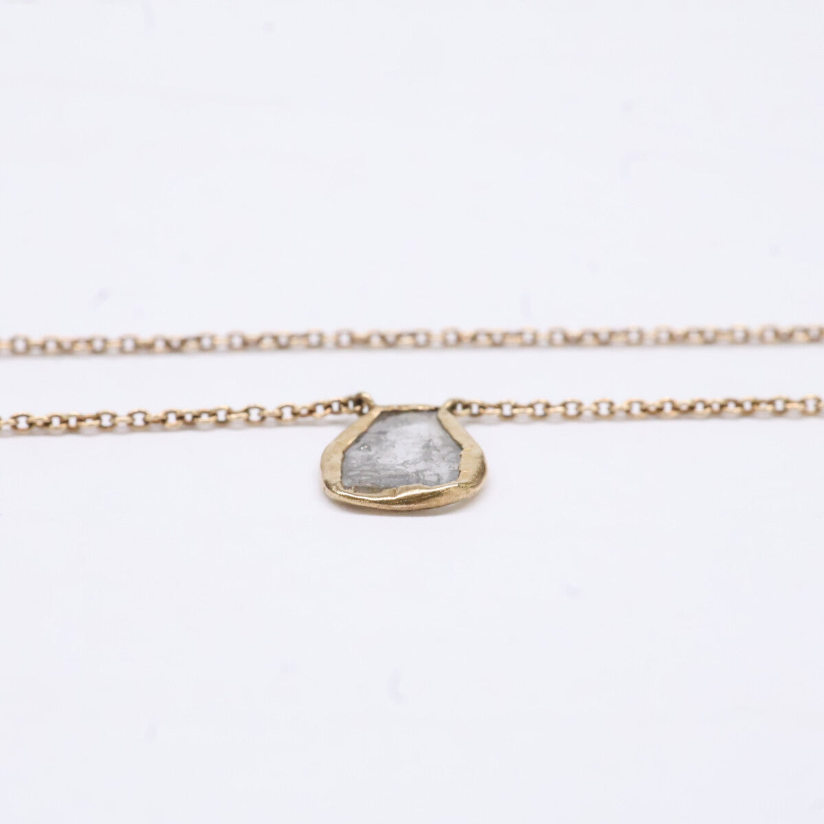 agete アガット 【美品】K10 スライスストーントップ ネックレス