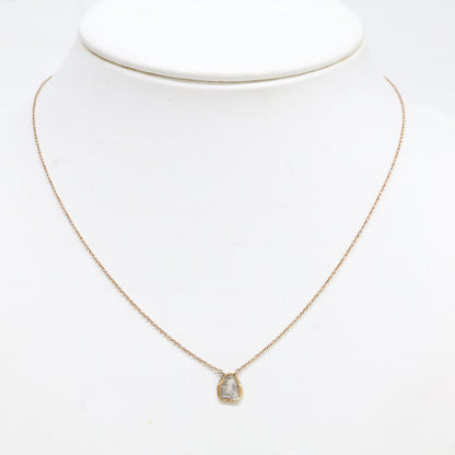 agete アガット 【美品】K10 スライスストーントップ ネックレス
