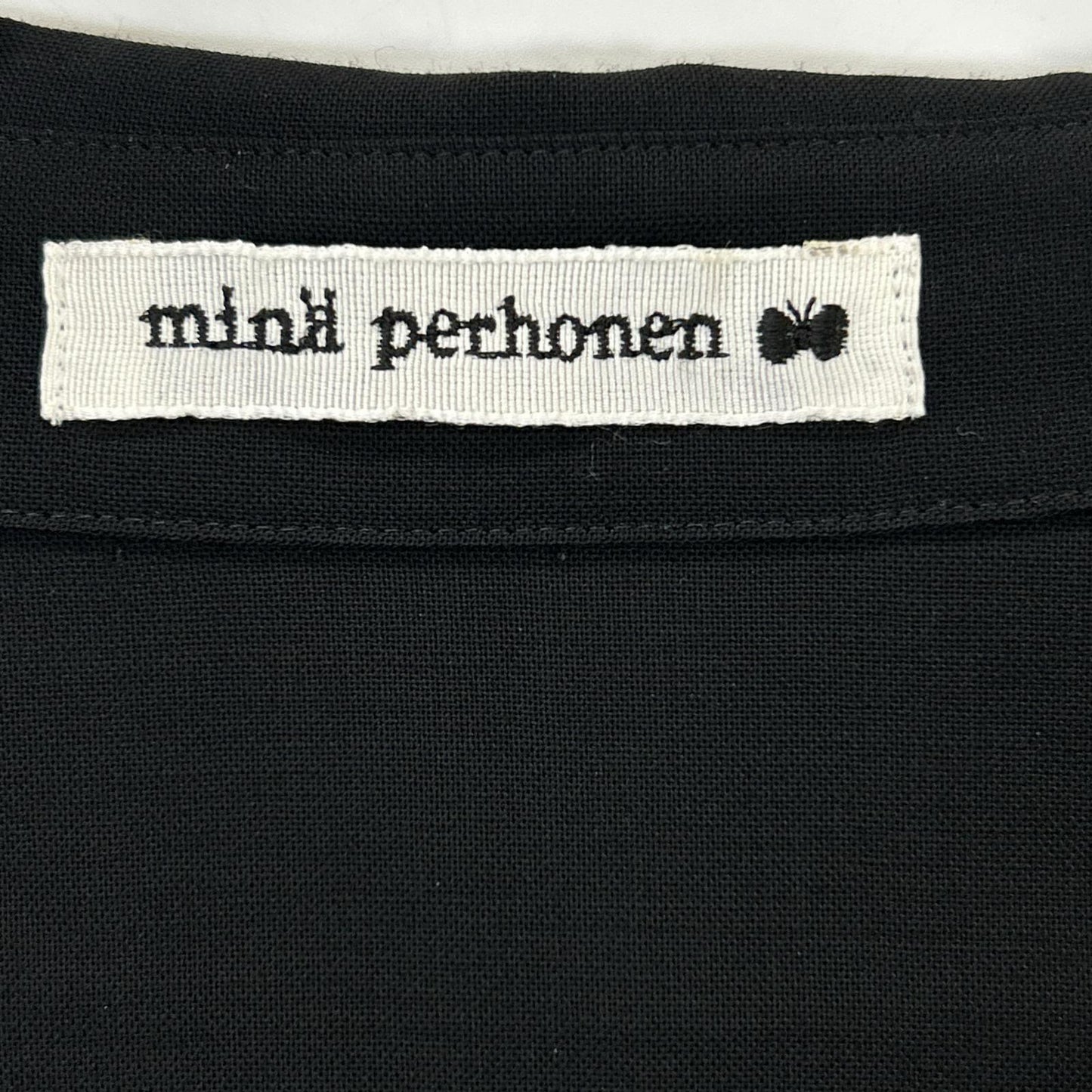 mina perhonen 皆川明 黑色 aba3014 23AW 衬衫连衣裙 连衣裙