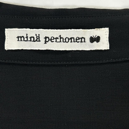 mina perhonen 皆川明 黑色 aba3014 23AW 衬衫连衣裙 连衣裙