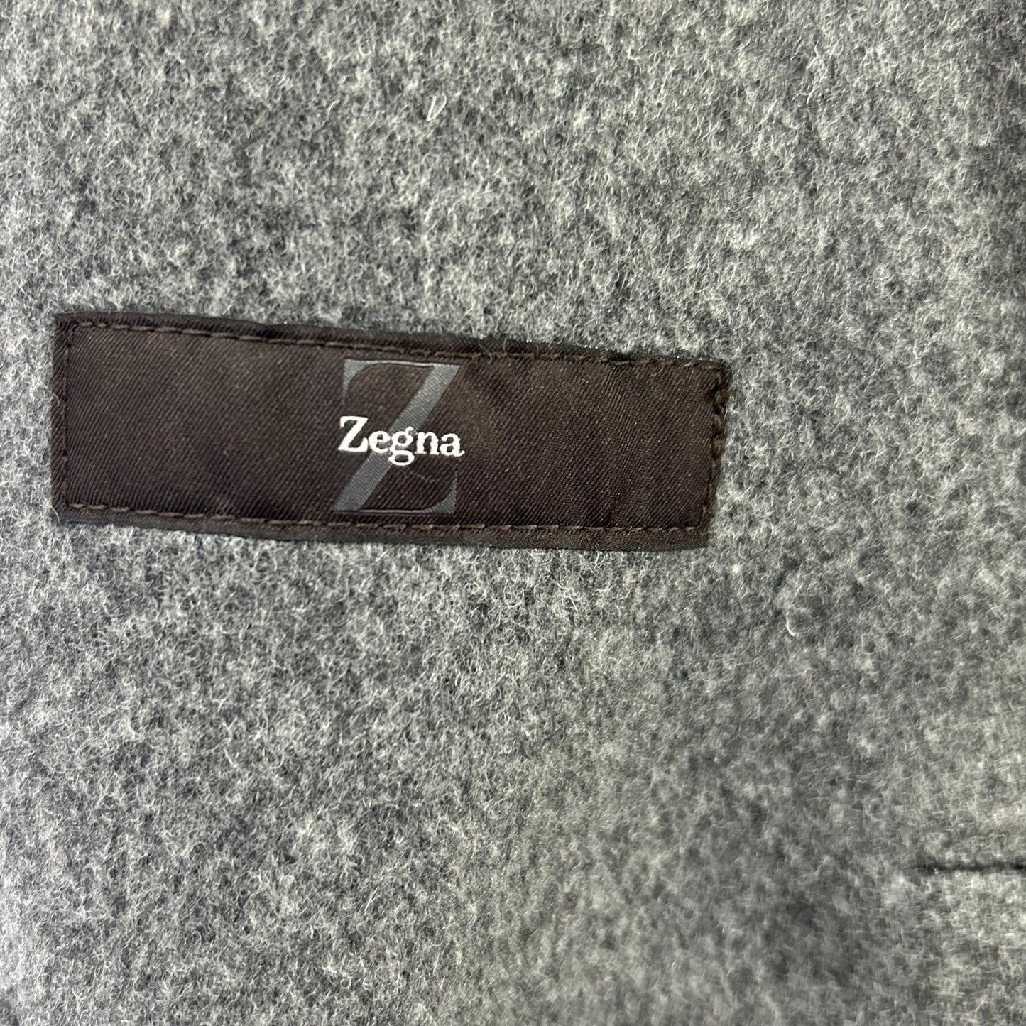 Z Zegna ジーゼニア グレー グレンチェック柄 カシミヤ混 ジップアップ ブルゾン ジャケット