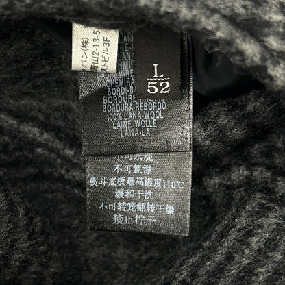Z Zegna ジーゼニア グレー グレンチェック柄 カシミヤ混 ジップアップ ブルゾン ジャケット