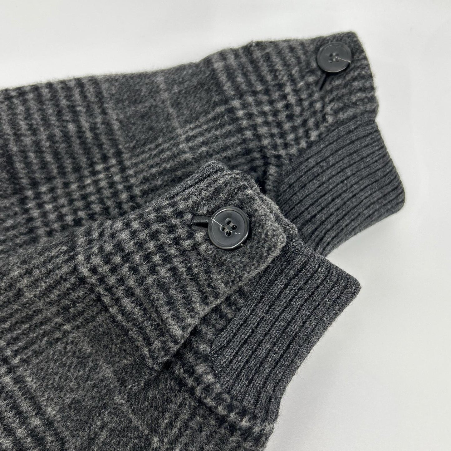 Z Zegna ジーゼニア グレー グレンチェック柄 カシミヤ混 ジップアップ ブルゾン ジャケット