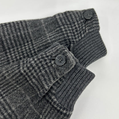 Z Zegna ジーゼニア グレー グレンチェック柄 カシミヤ混 ジップアップ ブルゾン ジャケット