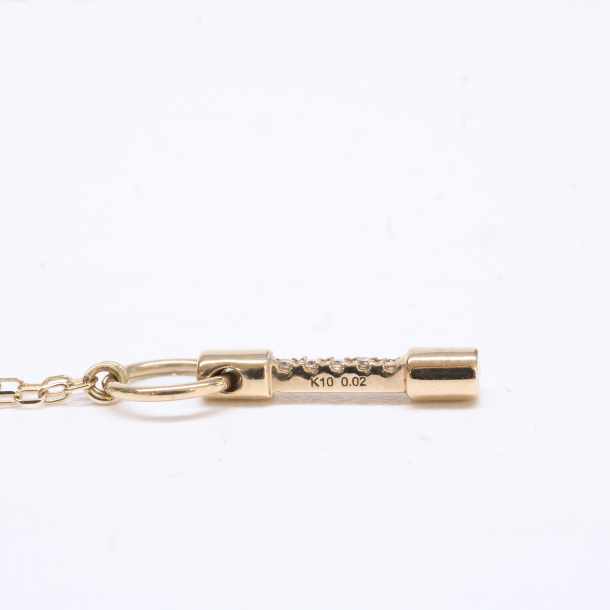 HIROTAKA ヒロタカ 美品 K10 PU10KDN PUNCTURE Sサイズ D0.02ct ダイヤモンド ネックレス