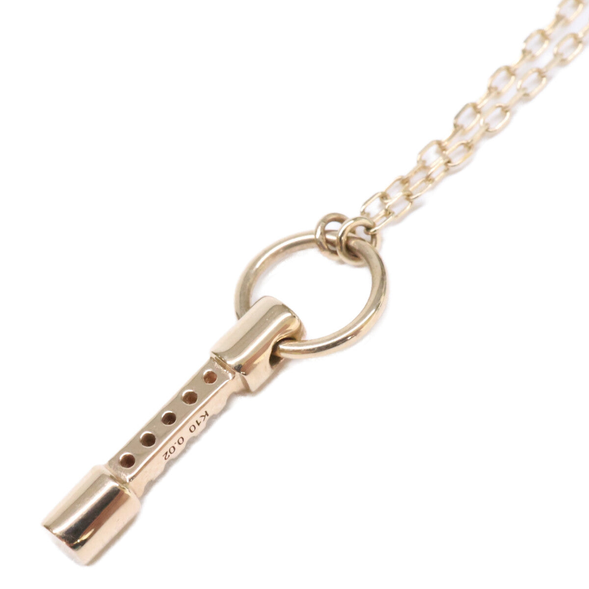 HIROTAKA Hirotaka 准新品 K10 PU10KDN PUNCTURE S码 D0.02ct 钻石项链