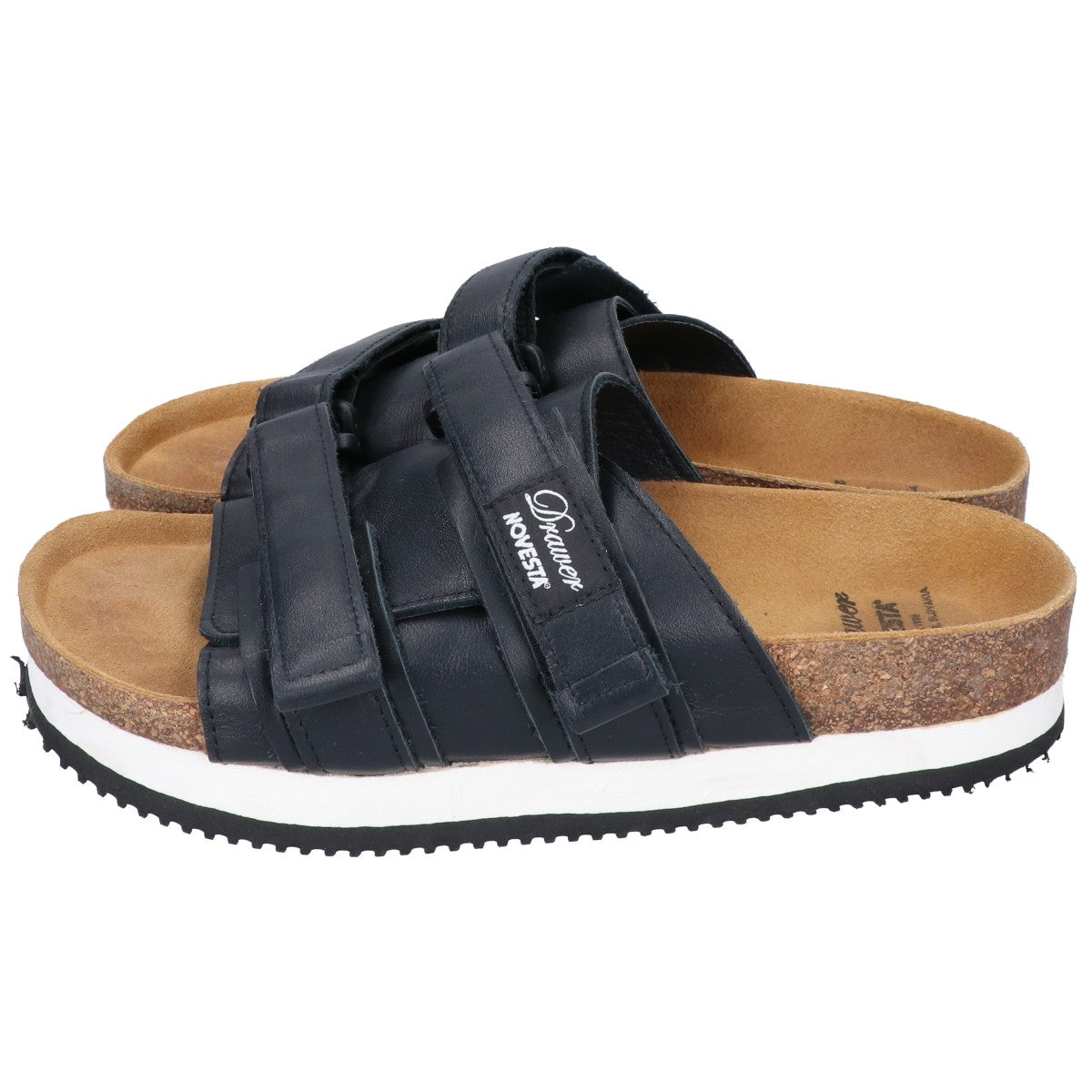 DRAWER ドゥロワー NOVESTA別注 ブラック レザー PARTISAN SANDAL サンダル シューズ