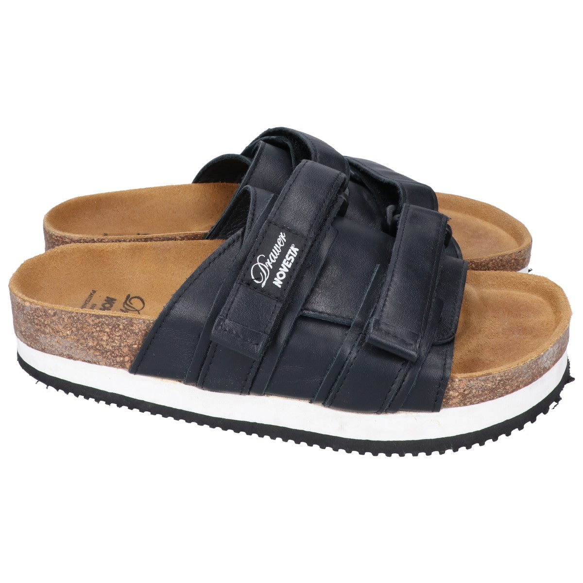 DRAWER ドゥロワー NOVESTA別注 ブラック レザー PARTISAN SANDAL サンダル シューズ