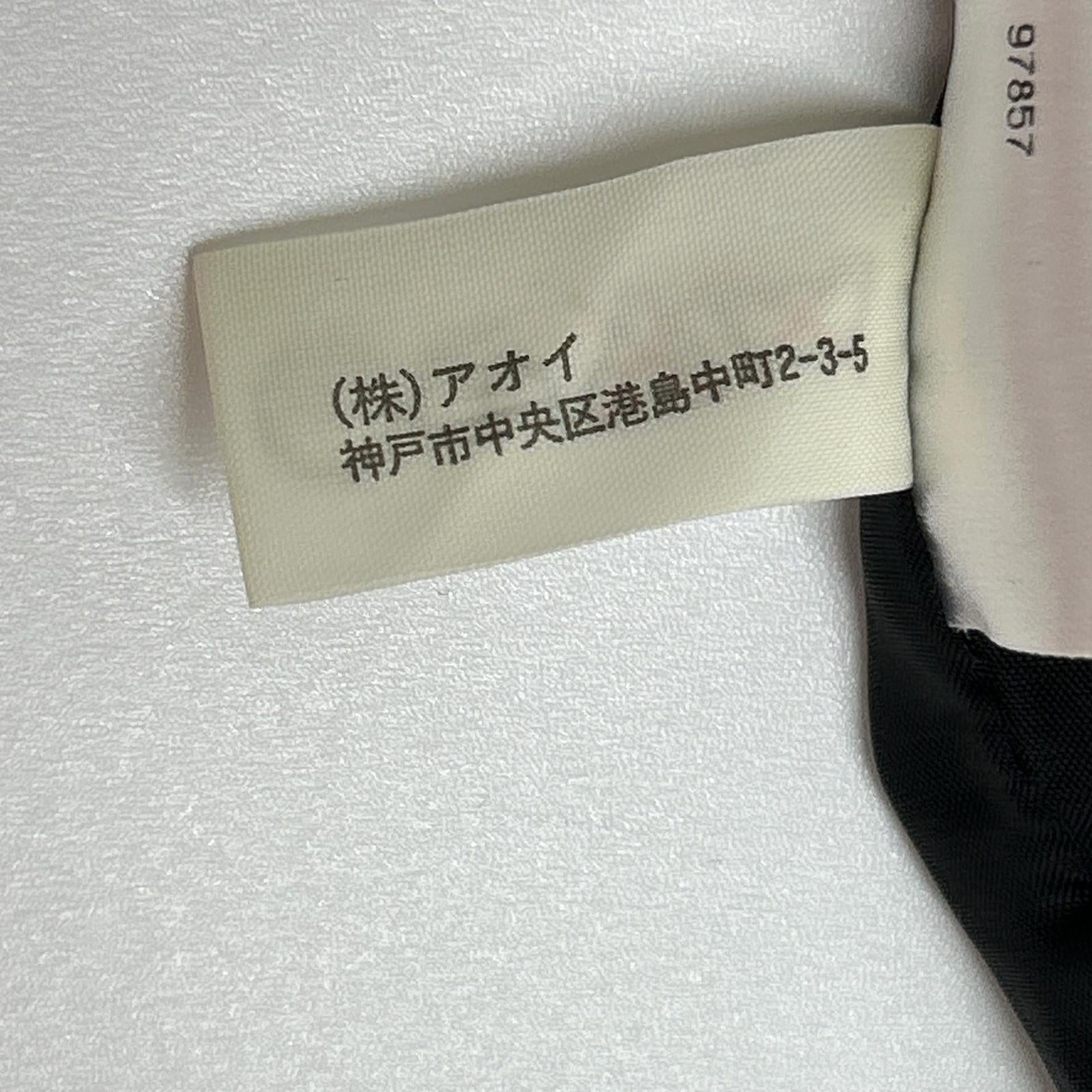 AKRIS アクリス ブラック ウール×レザー ブルゾン ジャケット