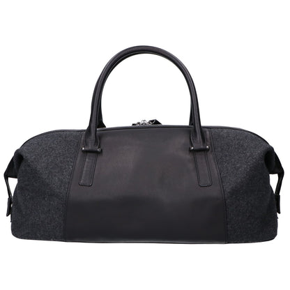 AKRIS アクリス レザー x フェルト 切替 ボストンバッグ