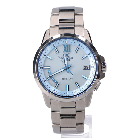 CASIO カシオ 【美品】OCW-T150-2AJF OCEANUS オシアナス 3針デイト アナログモデル タフソーラー電波 腕時計