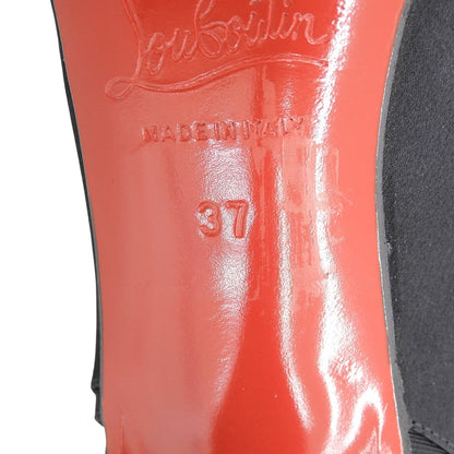 CHRISTIAN LOUBOUTIN クリスチャンルブタン 美品 リボンモチーフ ヒール パンプス レディース ブラック 37 シューズ