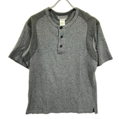 Yohji Yamamoto POUR HOMME ヨウジヤマモトプールオム HCT62082 99ss グレー ナイロン切り替えし Tシャツ トップス